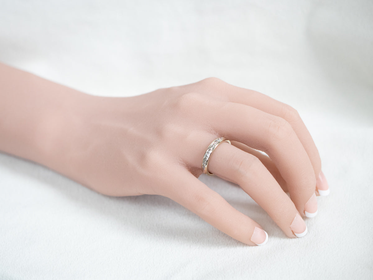 Princess Cut Channel Set Diamond Band