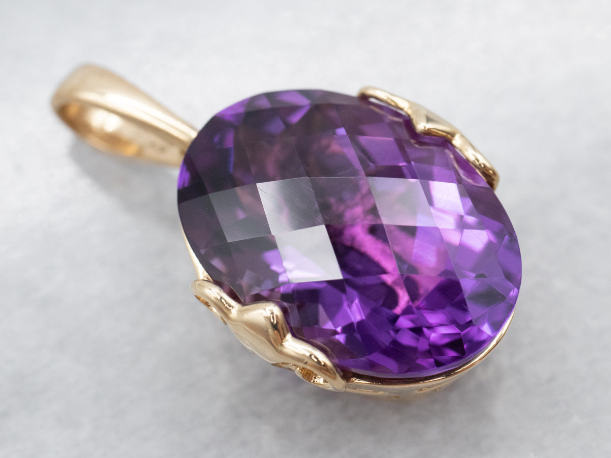 Pineapple Cut Amethyst Pendant