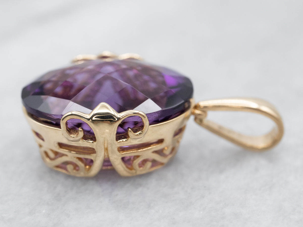 Pineapple Cut Amethyst Pendant