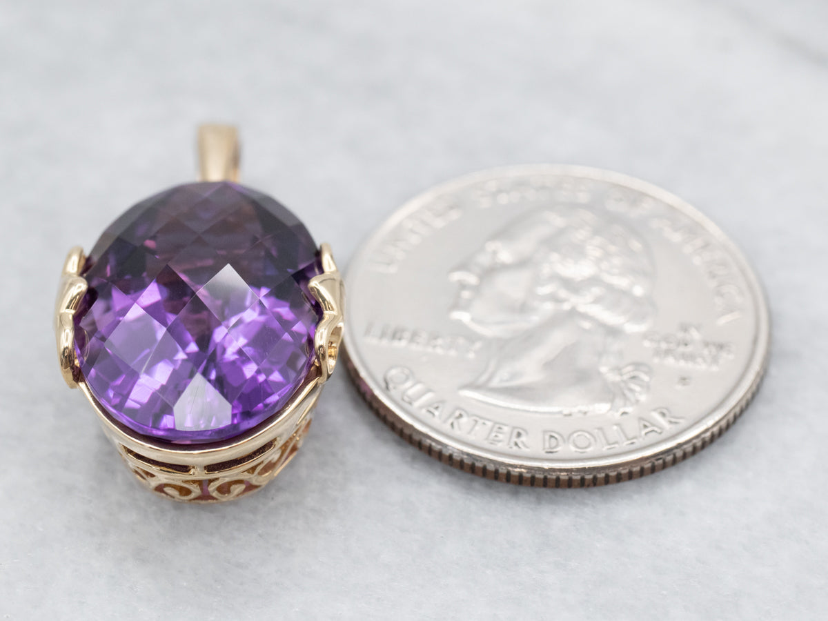 Pineapple Cut Amethyst Pendant