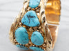 Bold Ben Touchine Turquoise and Gold Watch Cuff