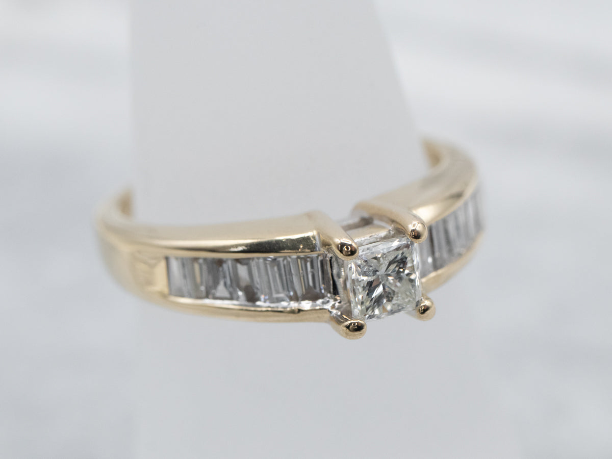 Modern Princess Cut Diamond Engagement Ring