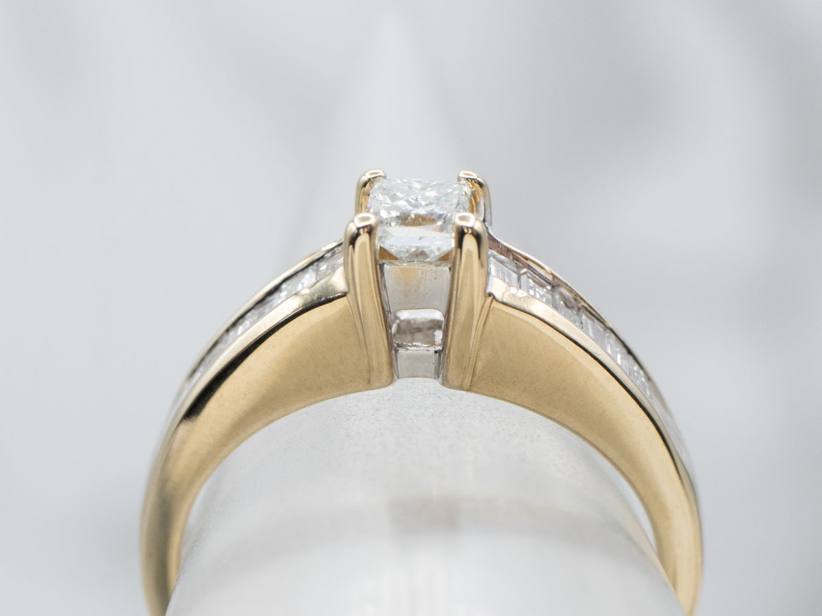 Modern Princess Cut Diamond Engagement Ring