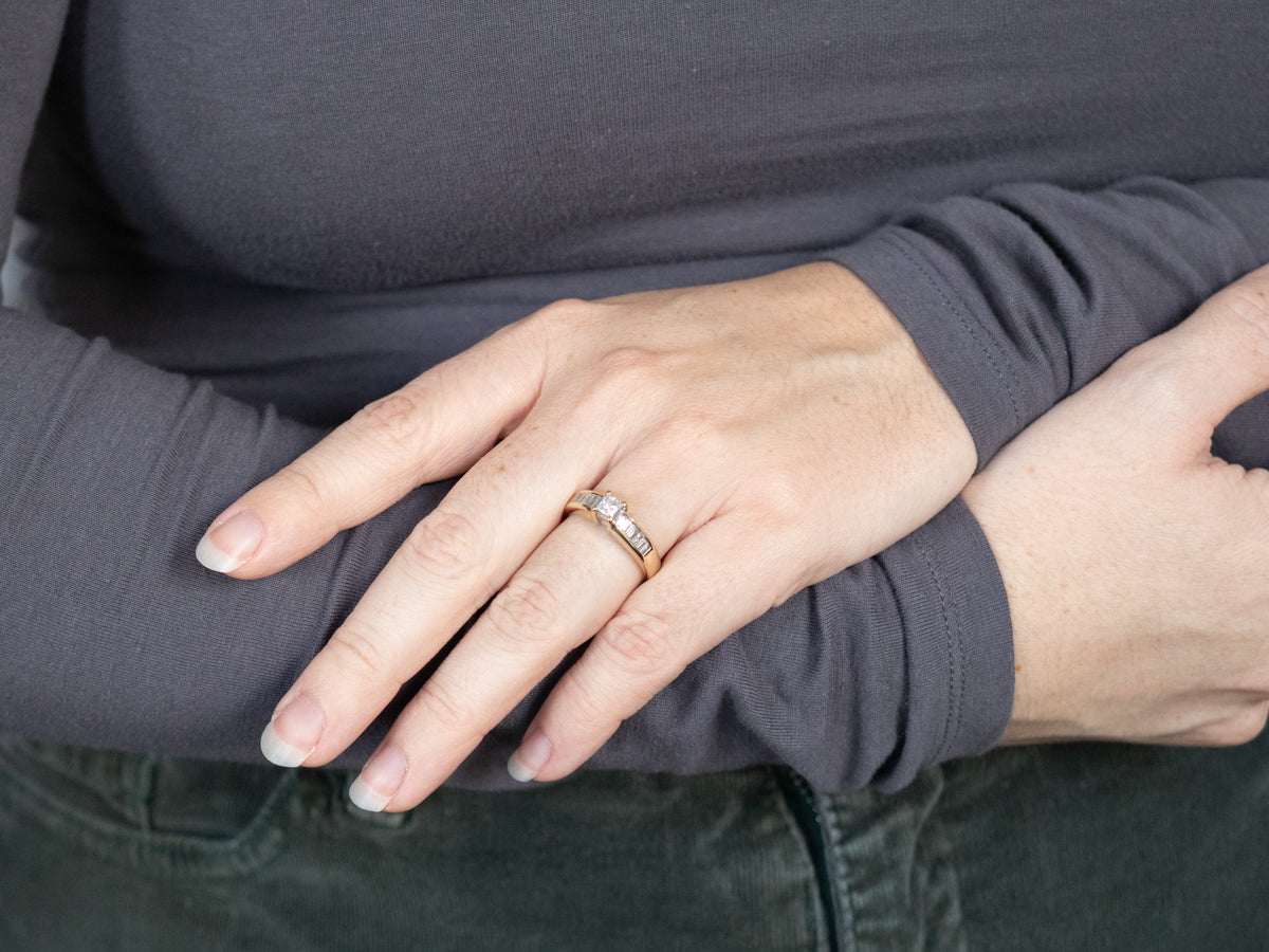 Modern Princess Cut Diamond Engagement Ring