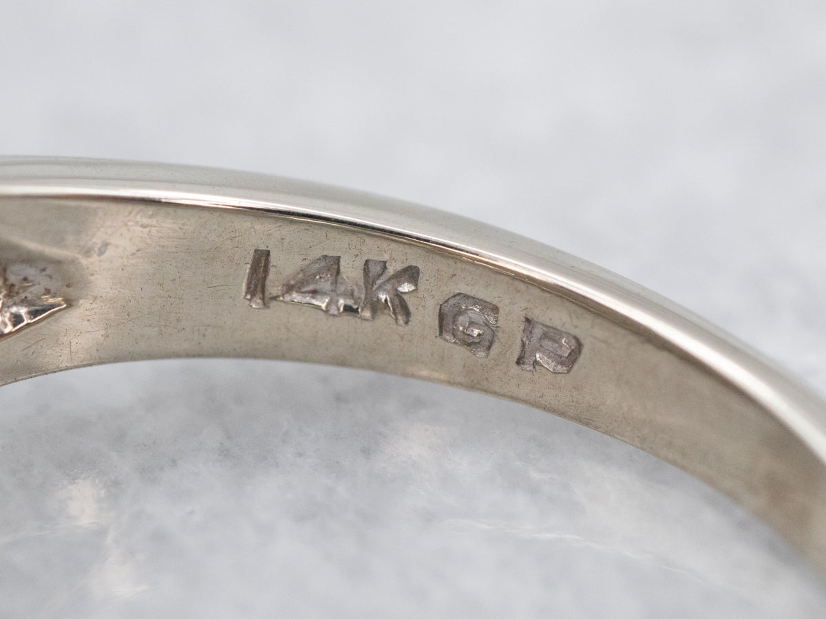 Triple Row Round and Baguette Diamond Band