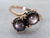 Vintage Black Star Sapphire Bypass Ring