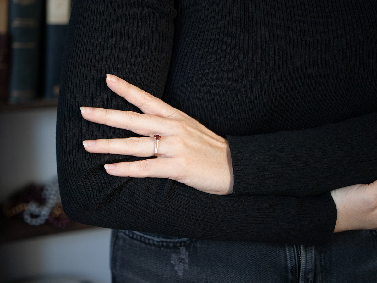 GIA Certified Ruby and Diamond Engagement Ring