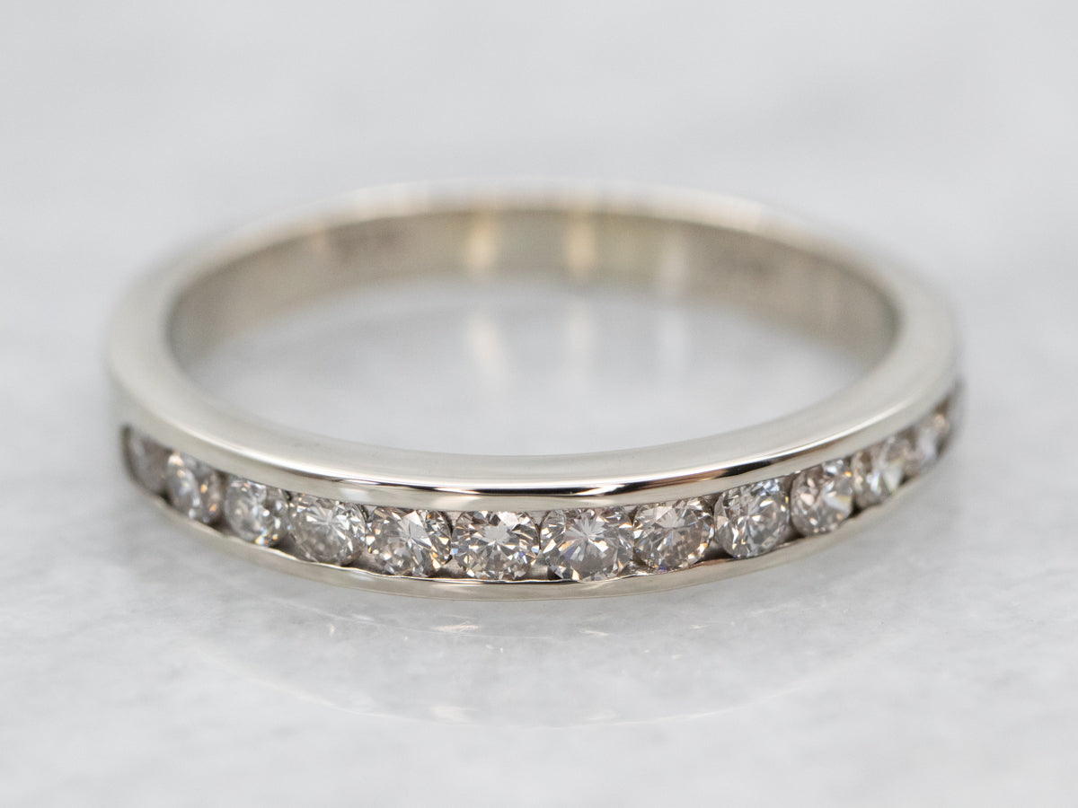 White Gold Channel Set Diamond Band