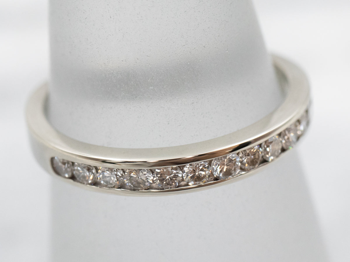 White Gold Channel Set Diamond Band