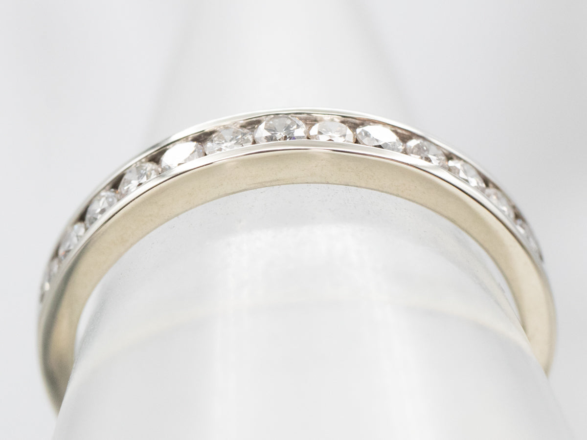 White Gold Channel Set Diamond Band