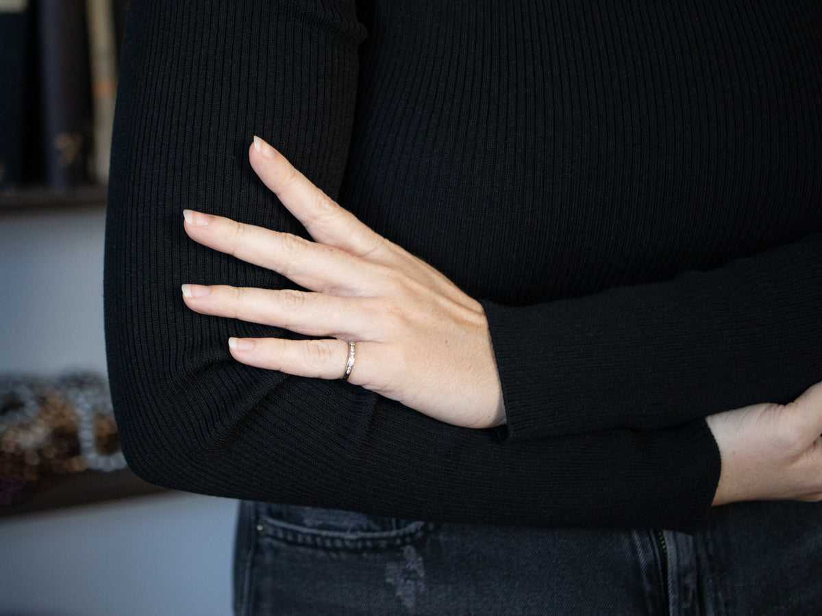 White Gold Channel Set Diamond Band