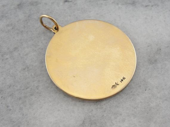 German Eagle Hand Engraved Medallion Pendant