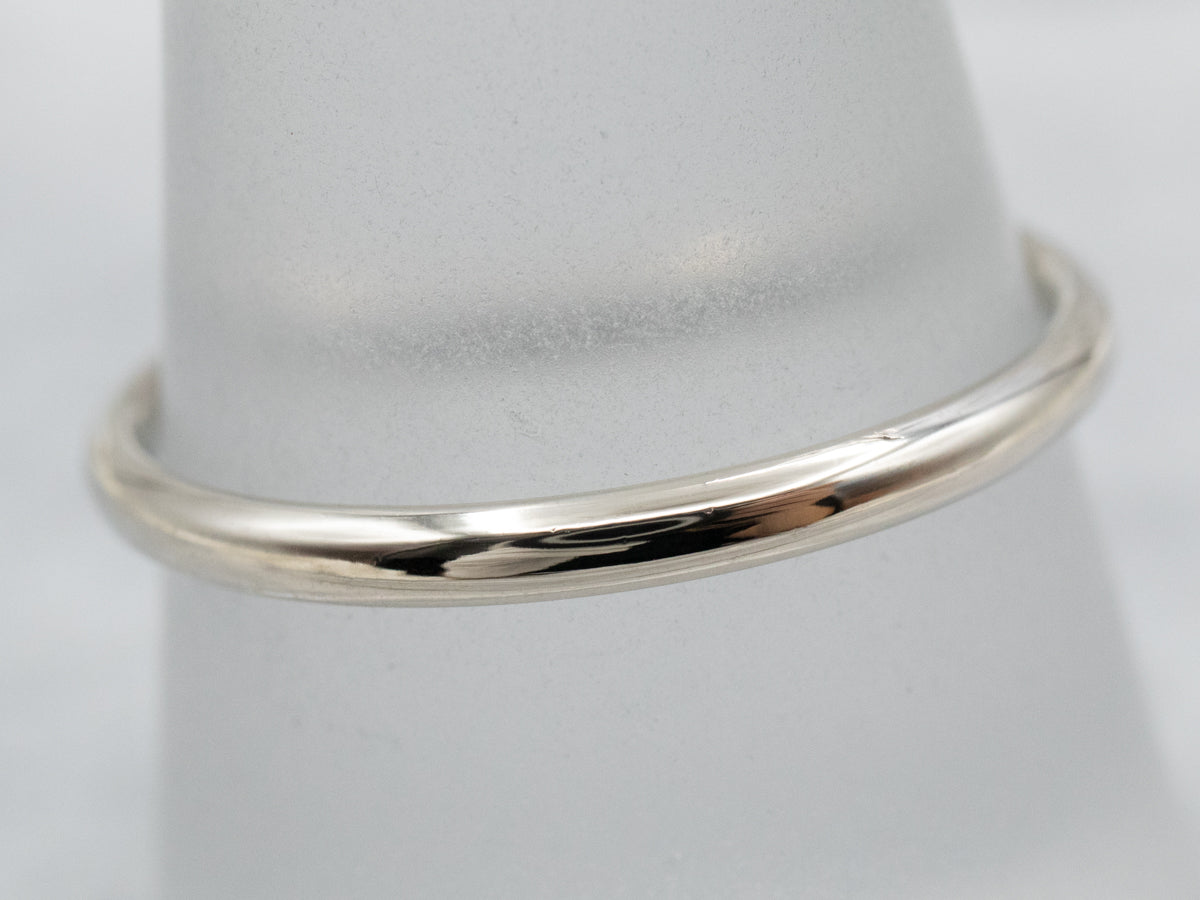 14K White Gold Plain Comfort Fit Band