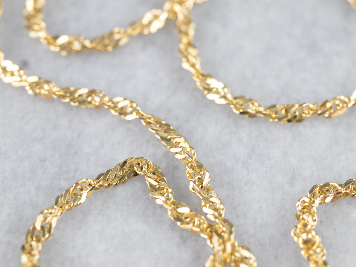 14K Yellow Gold Singapore Chain