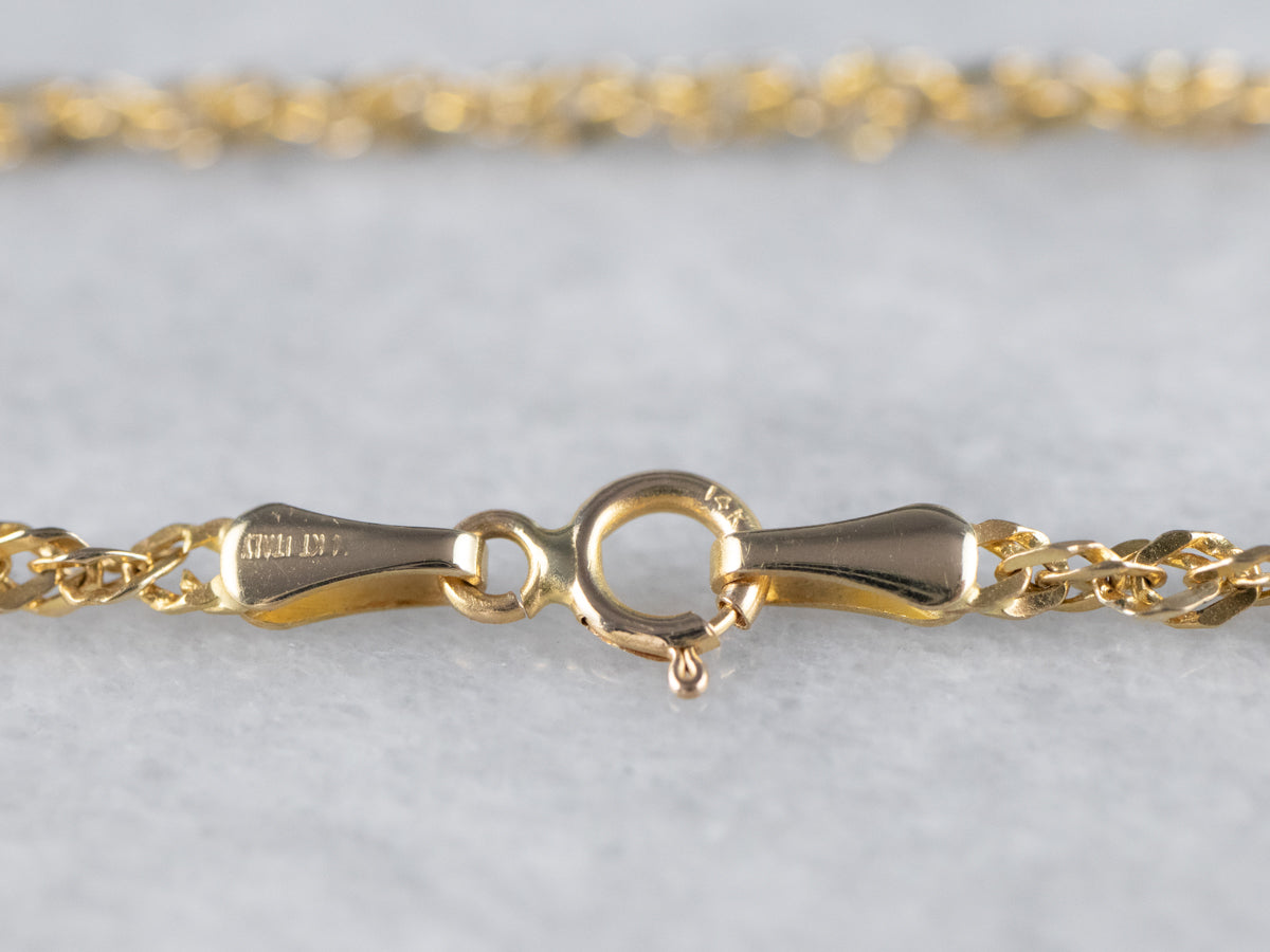 14K Yellow Gold Singapore Chain