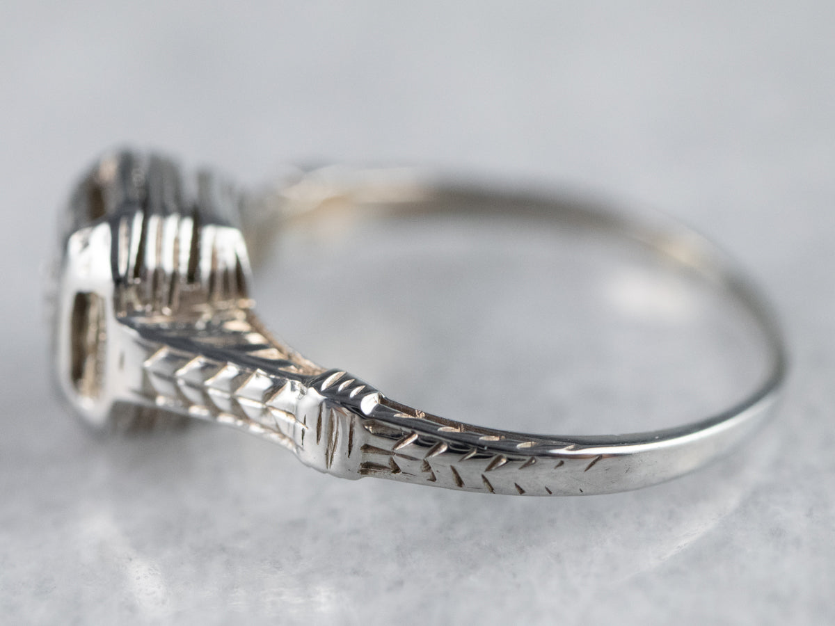 Art Deco Diamond Engagement Ring