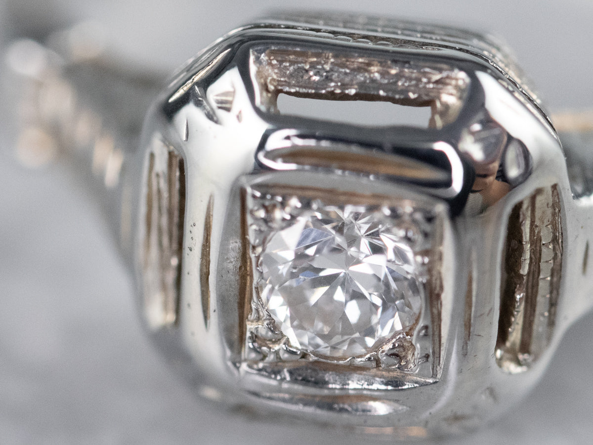 Art Deco Diamond Engagement Ring