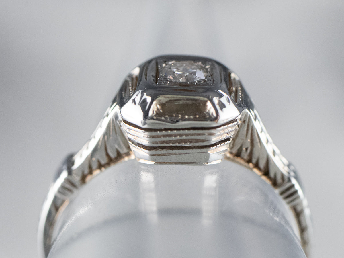 Art Deco Diamond Engagement Ring