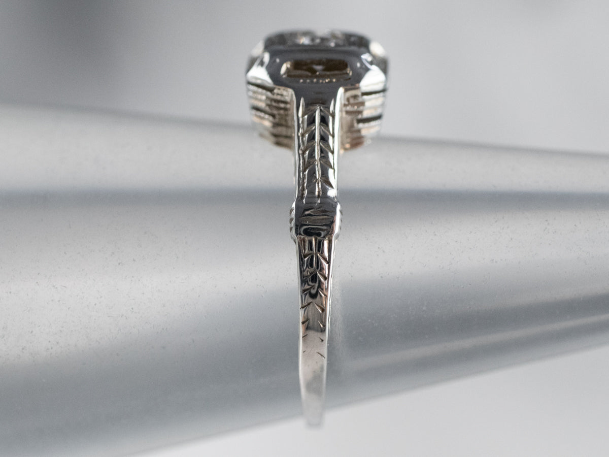 Art Deco Diamond Engagement Ring