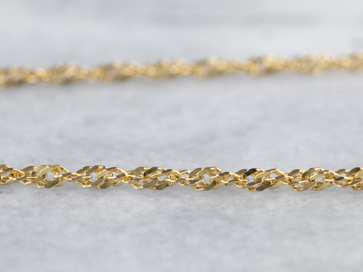14K Yellow Gold Singapore Chain