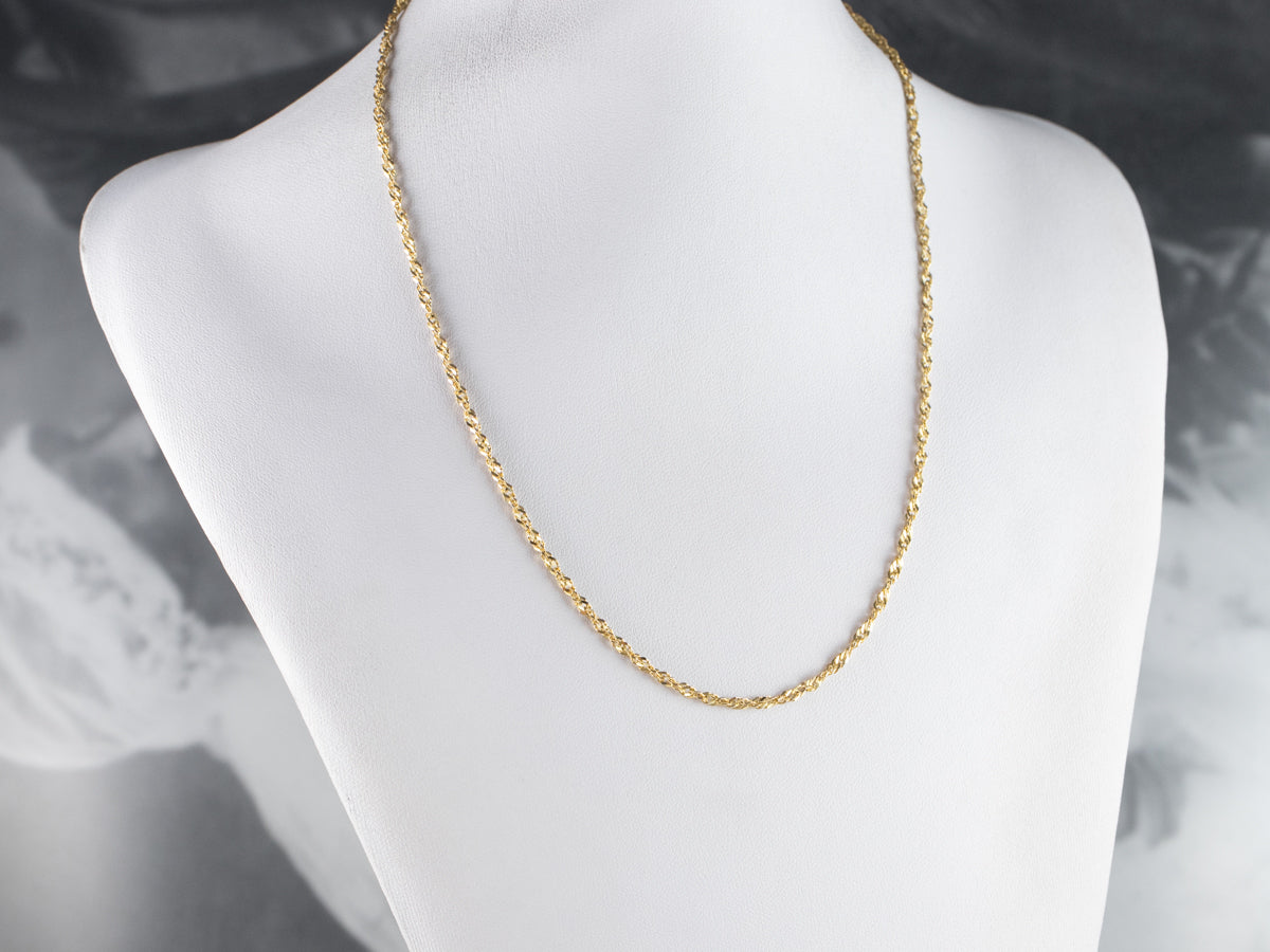 14K Yellow Gold Singapore Chain