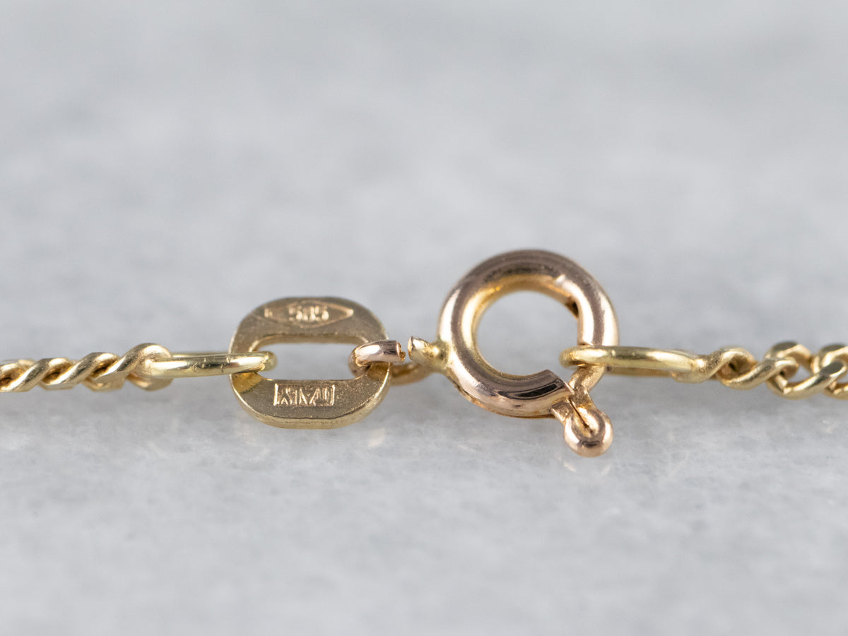 14K Yellow Gold Figaro Chain