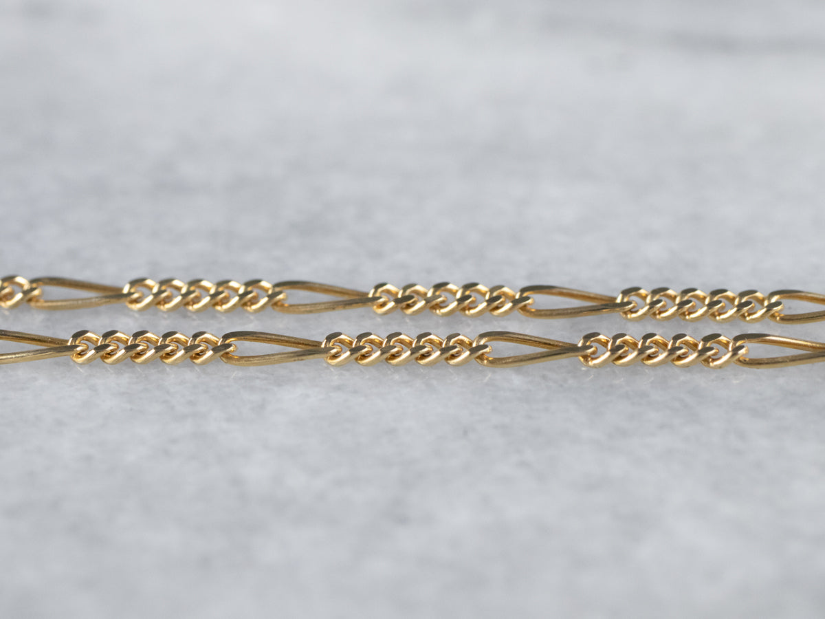 14K Yellow Gold Figaro Chain