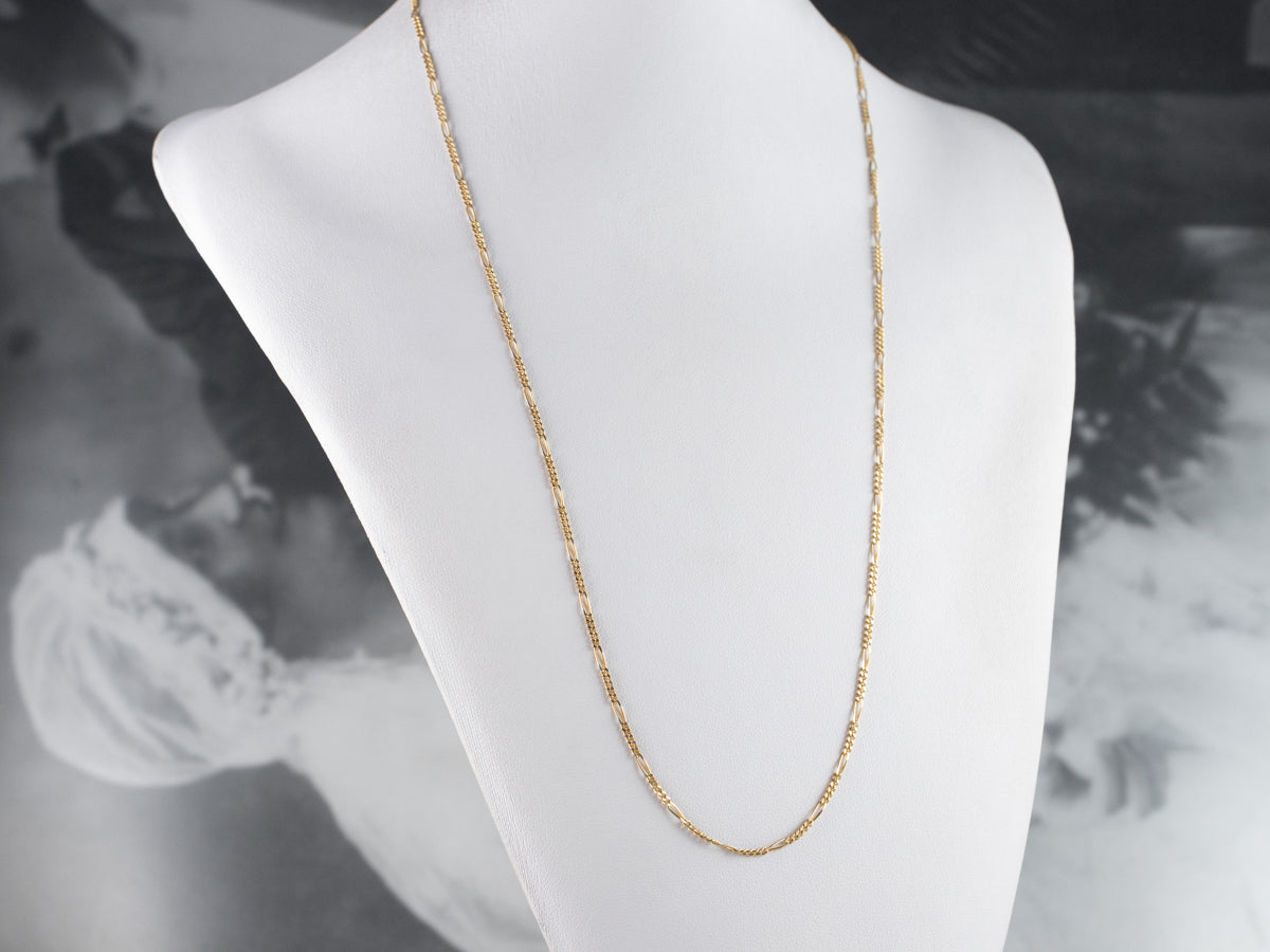 14K Yellow Gold Figaro Chain