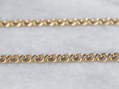 14K Yellow Gold Curb Chain Necklace