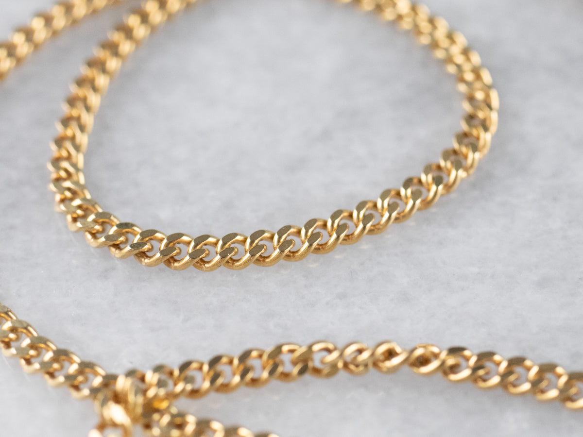 18K Yellow Gold Curb Chain