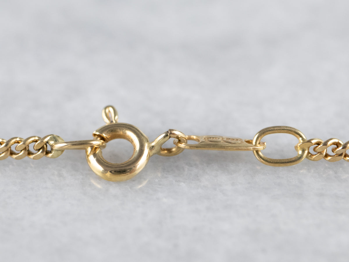 18K Yellow Gold Curb Chain