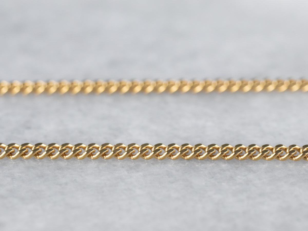 18K Yellow Gold Curb Chain
