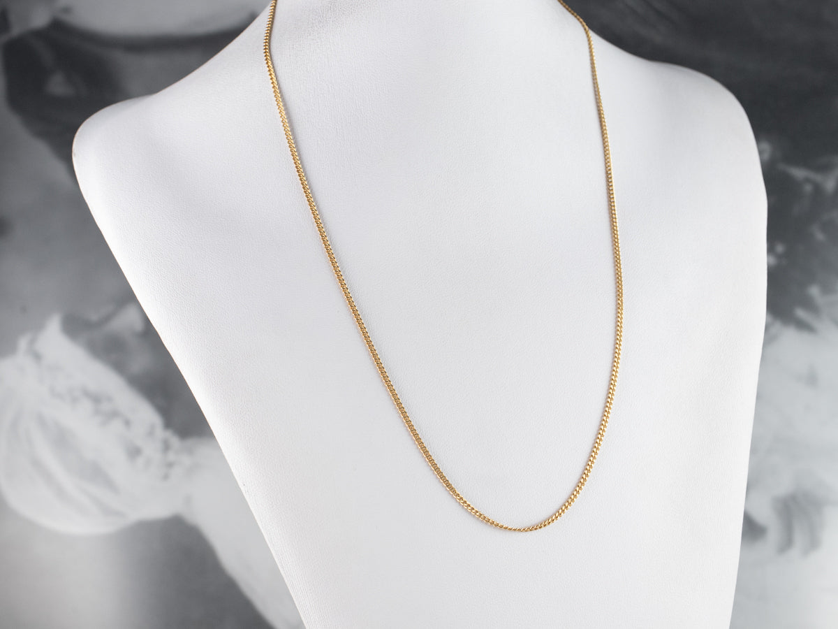 18K Yellow Gold Curb Chain