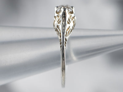 18K Art Deco Diamond Engagement Ring