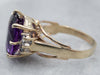 Gold Amethyst and Diamond Cocktail Ring