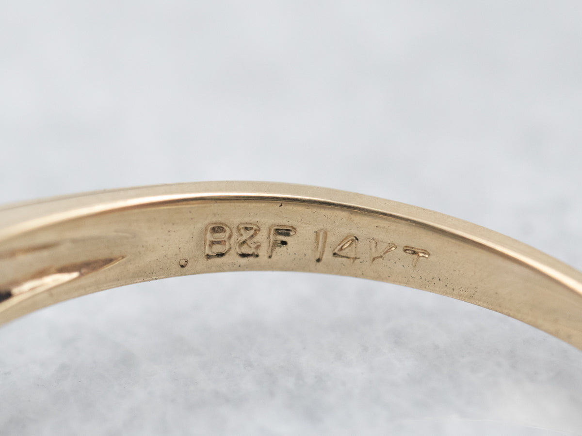 14K Yellow Gold Tanzanite Oval and Diamond Accent Ring