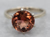 14K White Gold Pink Tourmaline Solitaire Ring
