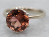 14K White Gold Pink Tourmaline Solitaire Ring