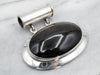 Sterling Silver Large Rainbow Obsidian Pendant