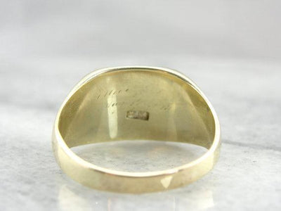 Low Profile 1918 EraGreen Gold Signet Ring