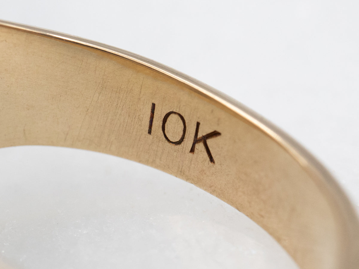 Men's Two Tone Gold and Enamel Masonic Ring