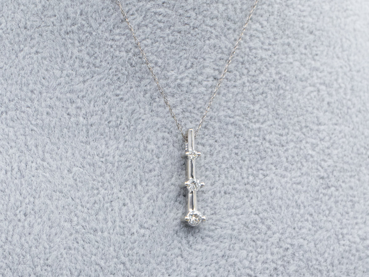 Graduated Diamond Drop Pendant