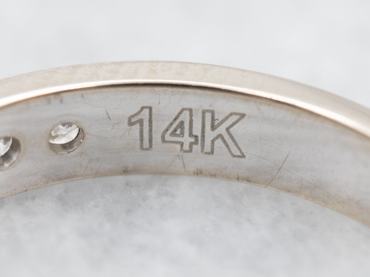 White Gold Channel Set Diamond Band