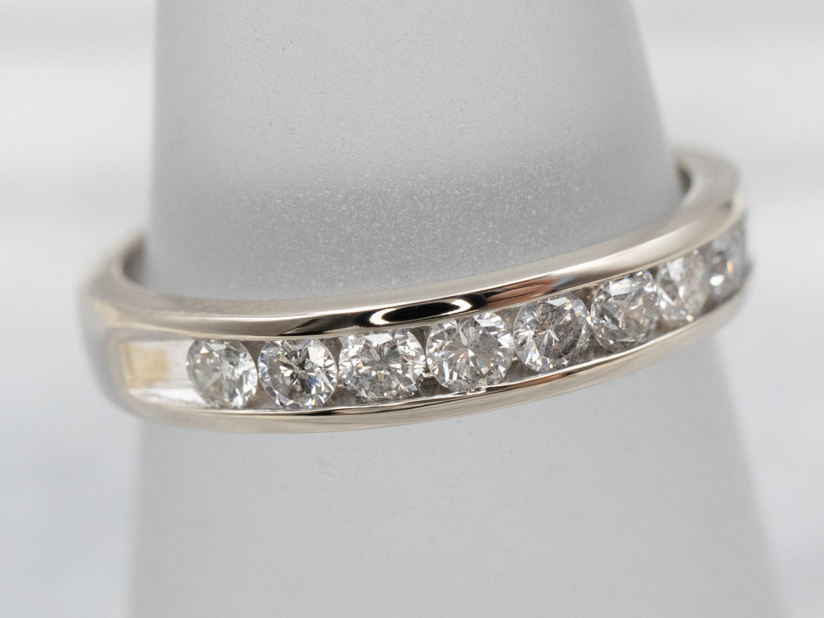 White Gold Channel Set Diamond Band