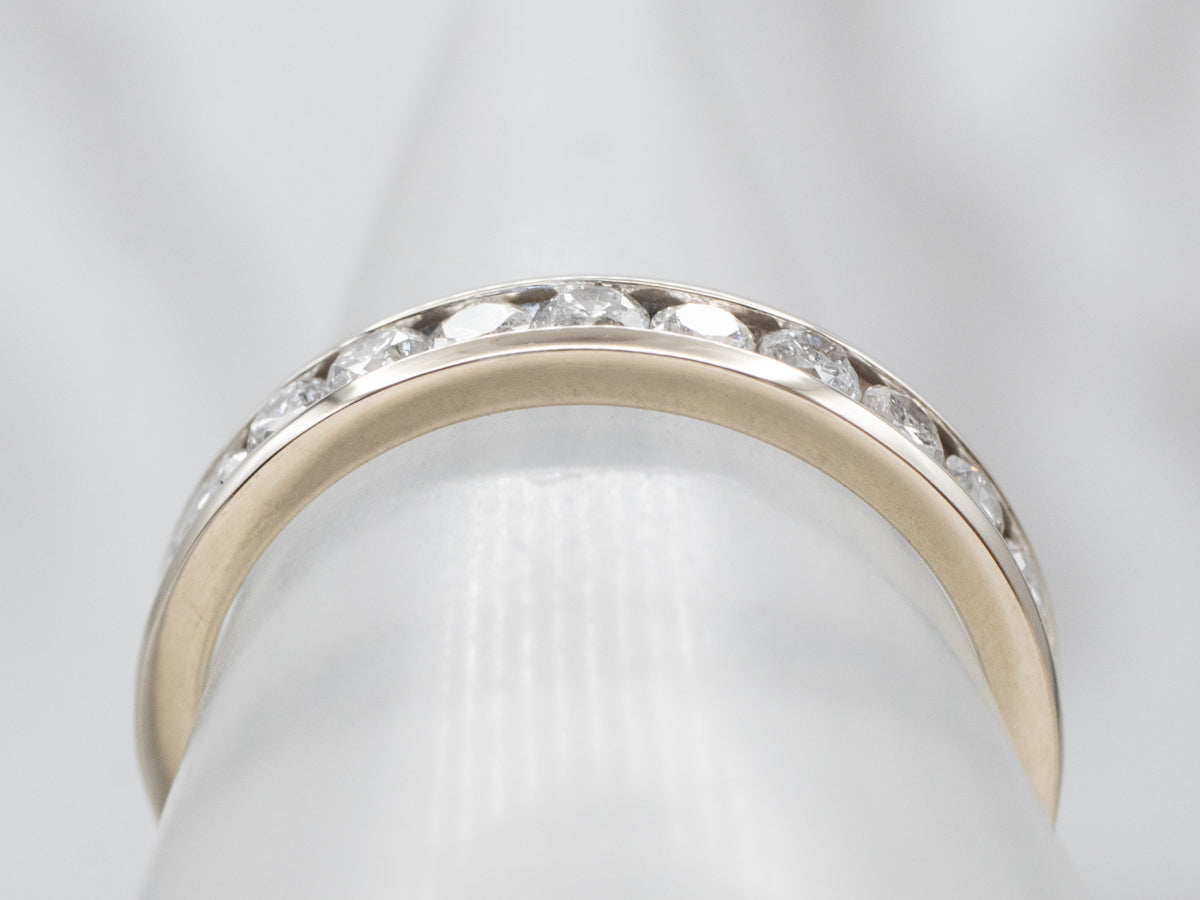 White Gold Channel Set Diamond Band