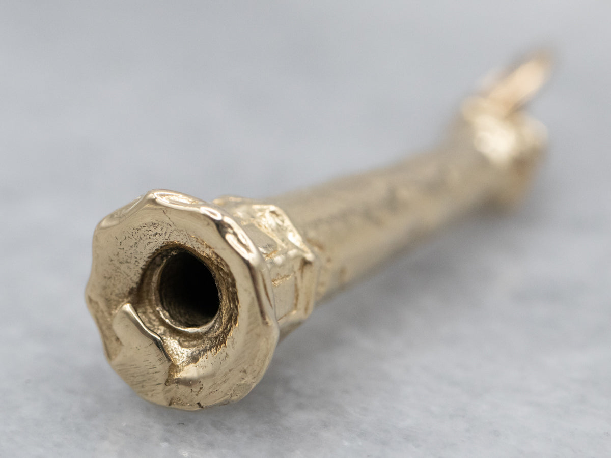 Coastal Lighthouse Gold Charm Pendant