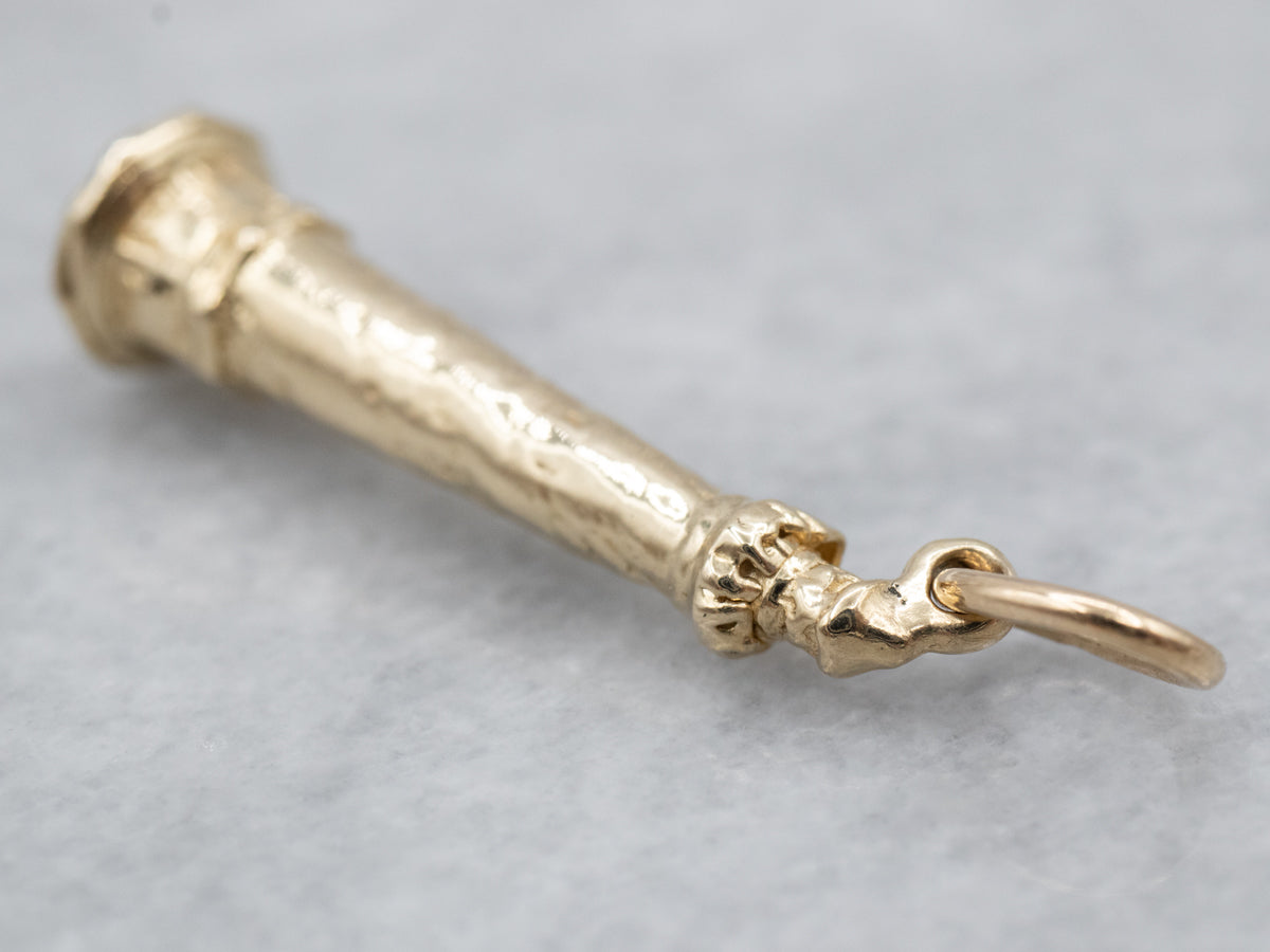 Coastal Lighthouse Gold Charm Pendant