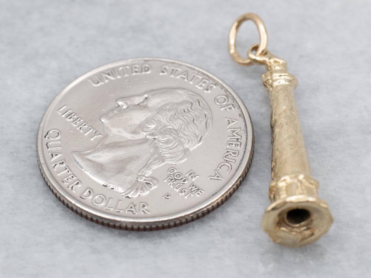 Coastal Lighthouse Gold Charm Pendant