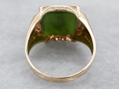 Retro Era Men's Jade Ring