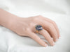 Modern Sapphire and Diamond Ring